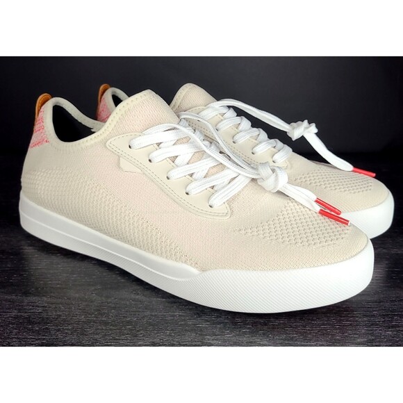 Vessi Weekend Waterproof Shoes Sneakers Cream Beige/Hot Pink Mens 9 - NEW, RARE